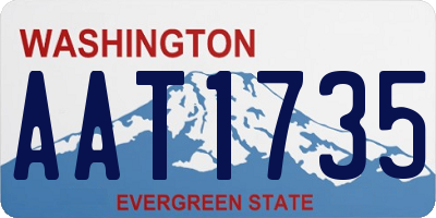 WA license plate AAT1735