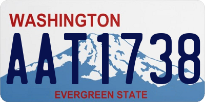 WA license plate AAT1738