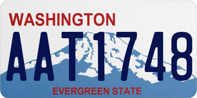 WA license plate AAT1748