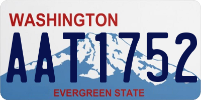 WA license plate AAT1752