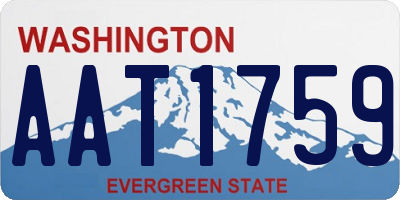 WA license plate AAT1759