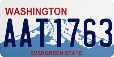 WA license plate AAT1763