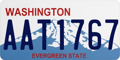 WA license plate AAT1767