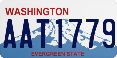 WA license plate AAT1779