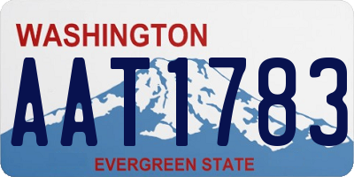 WA license plate AAT1783