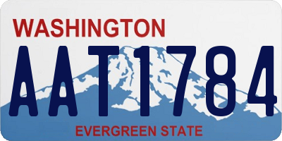 WA license plate AAT1784