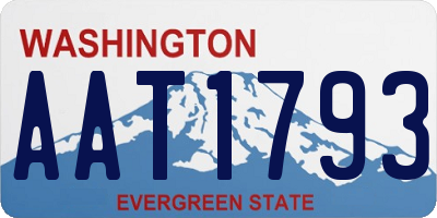 WA license plate AAT1793