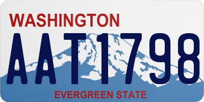 WA license plate AAT1798