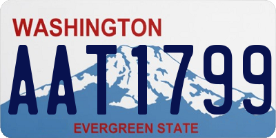 WA license plate AAT1799