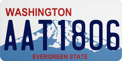 WA license plate AAT1806