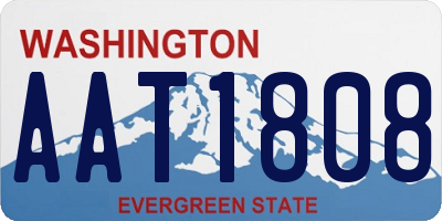 WA license plate AAT1808