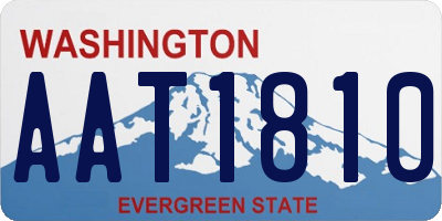 WA license plate AAT1810