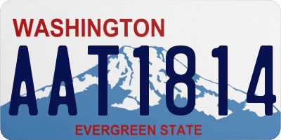 WA license plate AAT1814
