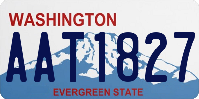 WA license plate AAT1827