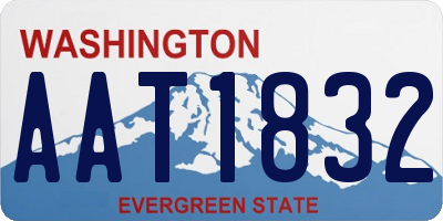 WA license plate AAT1832