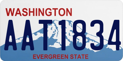 WA license plate AAT1834
