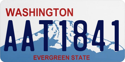 WA license plate AAT1841