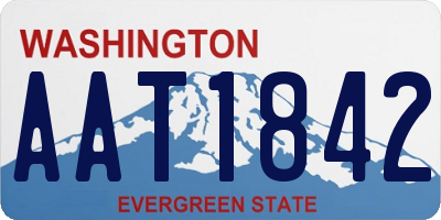 WA license plate AAT1842