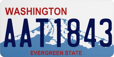 WA license plate AAT1843