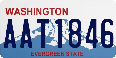WA license plate AAT1846