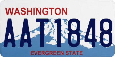 WA license plate AAT1848