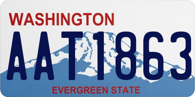 WA license plate AAT1863