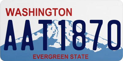 WA license plate AAT1870