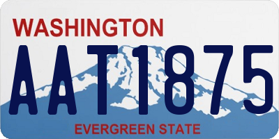 WA license plate AAT1875
