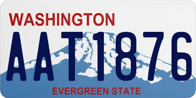 WA license plate AAT1876