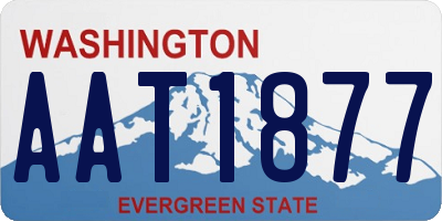 WA license plate AAT1877