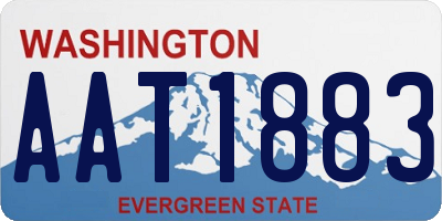 WA license plate AAT1883