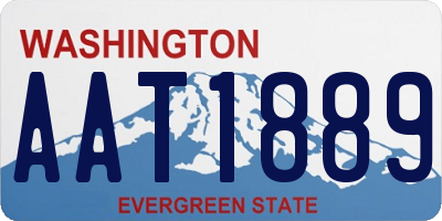 WA license plate AAT1889