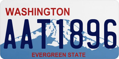 WA license plate AAT1896