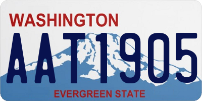 WA license plate AAT1905