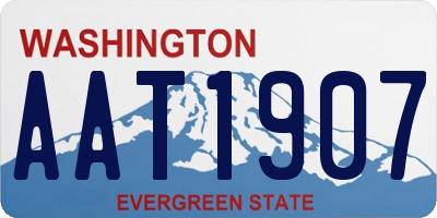 WA license plate AAT1907