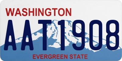 WA license plate AAT1908