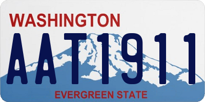 WA license plate AAT1911