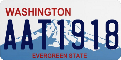WA license plate AAT1918