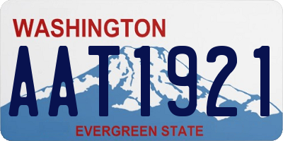 WA license plate AAT1921