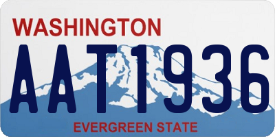 WA license plate AAT1936