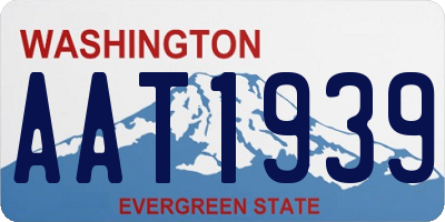 WA license plate AAT1939