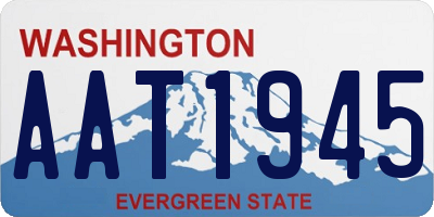 WA license plate AAT1945