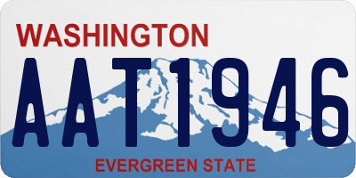 WA license plate AAT1946