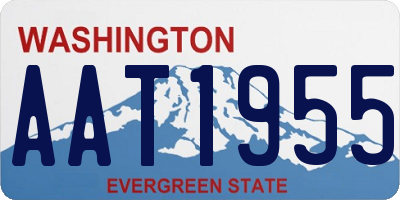 WA license plate AAT1955