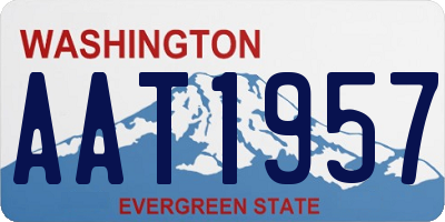 WA license plate AAT1957