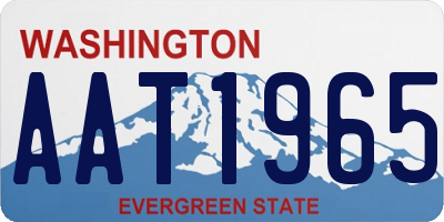 WA license plate AAT1965