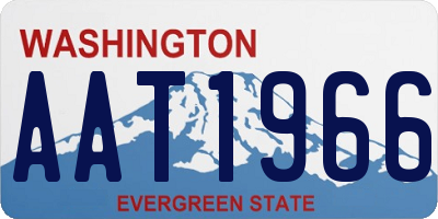 WA license plate AAT1966