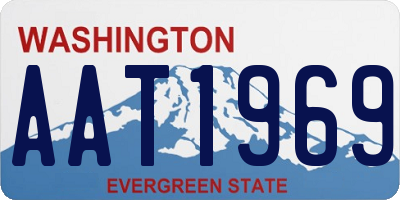 WA license plate AAT1969
