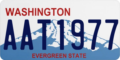 WA license plate AAT1977