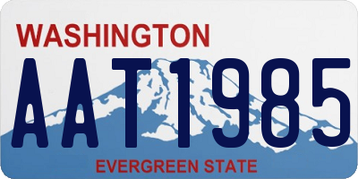 WA license plate AAT1985